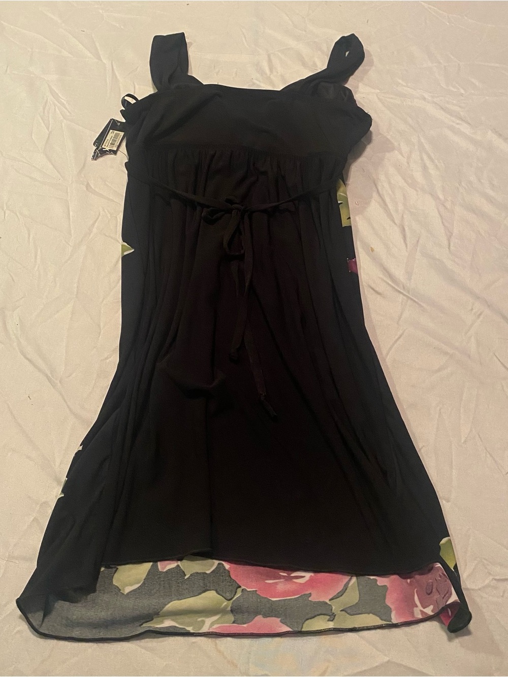 NWT VTG BCX Y2K Bold Rose Floral Empire Waist Dress M - Picture 10 of 15
